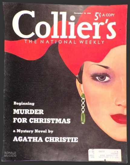 1938 Collier's Magazine Cover ~ Dramatic Woman's Face