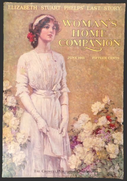 1911 Woman's Home Companion Cover ~ Woman Amongst Roses