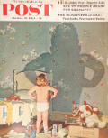 1960 Saturday Evening Post Cover ~ Little Boy, Big Shadow