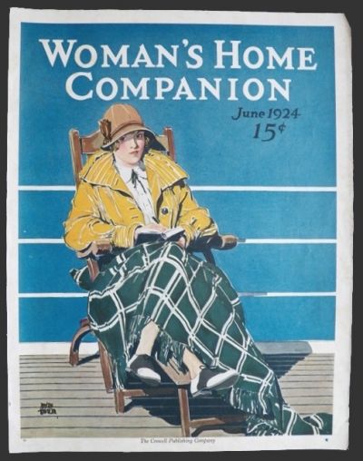 1924 Woman's Home Companion Cover ~ Woman in Deck Chair