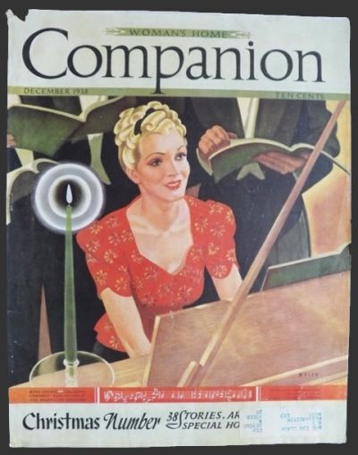 1938 Woman's Home Companion Cover ~ Woman Sings Hymns
