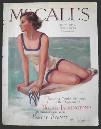 1932 McCall's Magazine Cover ~ Swimsuit Woman, Neysa McMein