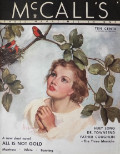 1935 McCall's Magazine Cover ~ Woman & Scarlet Tanagers