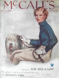 1933 McCall's Magazine Cover ~ Woman with Sheepdog Bearded Collie