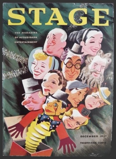1937 Stage Magazine Cover ~ Celebrity Caricatures