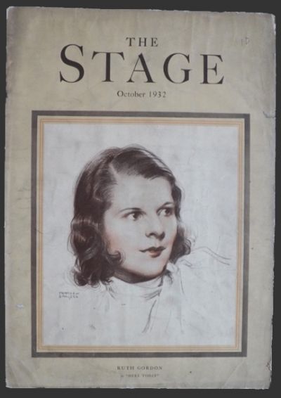 1932 The Stage Magazine Cover ~ Ruth Gordon