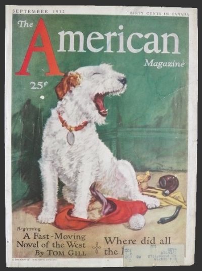 1932 The American Magazine Cover ~ Diana Thorne Terrier