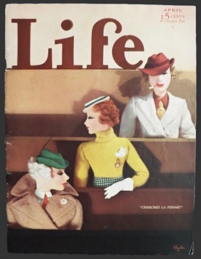 1933 Life (Humor) Magazine Cover ~ Cherchez La Femme!