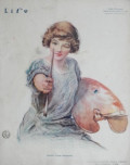 1913 Life (Humor) Magazine Cover ~ Woman with Painting Palette