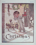 1909 Life (Humor) Magazine Cover ~ James Montgomery Flagg Christmas Kid