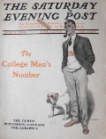 1903 Saturday Evening Post Cover ~ College Guy with Bulldog