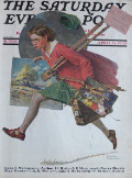 1930 Saturday Evening Post Cover ~ Normal Rockwell ~ Wet Paint