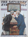 1931 Saturday Evening Post Cover ~ Men Discuss Ship Painting