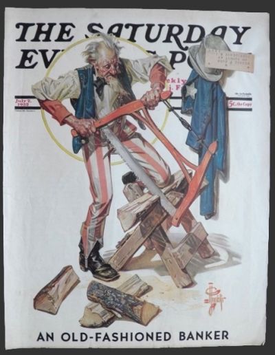 1932 Saturday Evening Post Cover ~ J.C. Leyendecker Uncle Sam