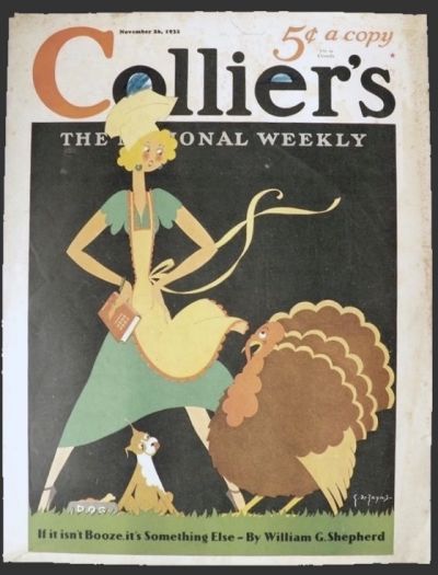 1932 Collier's Magazine Cover ~ Should I Cook this Turkey?