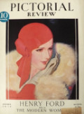 1929 Pictorial Review Cover ~ Woman In Head Scarf ~ McClelland Barclay