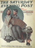 1924 Saturday Evening Post Cover ~ Norman Rockwell ~ Accordionist