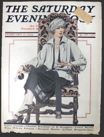 1923 Saturday Evening Post Cover ~ Coles Phillips Stylish Woman