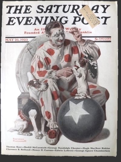 1923 Saturday Evening Post Cover ~ Norman Rockwell "Between the Acts"