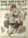 1923 Saturday Evening Post Cover ~ Leyendecker ~ Boy with Crying Baby