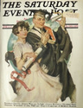 1927 Saturday Evening Post Cover ~ Graduating Couple