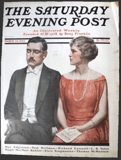 1923 Saturday Evening Post Cover ~ Couple at the Opera