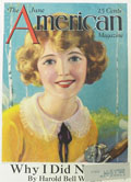 1924 American Magazine Cover ~ Woman with Fishing Rod