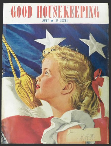 1943 Good Housekeeping Cover ~ Patriotic Girl