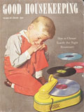 1949 Good Housekeeping Magazine Cover ~ Boy With VIntage Record Player