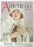 1925 American Magazine Cover ~ Woman with Ice Skates ~ Earl Christy