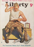 1935 Liberty Magazine Cover ~ Army Guy Sews Uniform for Parade