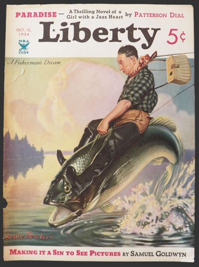 1934 Liberty Magazine Cover ~ Fisherman's Dream
