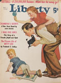 1938 Liberty Magazine Cover ~ Parents Want to Take Photo of Baby