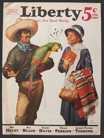 1932 Liberty Magazine Cover ~ Spanish Speaking Parrot Macaw