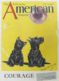 1925 American Magazine Cover ~ Pair of Scottie Dogs ~ Marguerite Kirmse