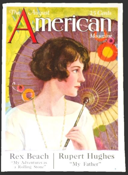 1924 American Magazine Cover ~ Woman with Parasol
