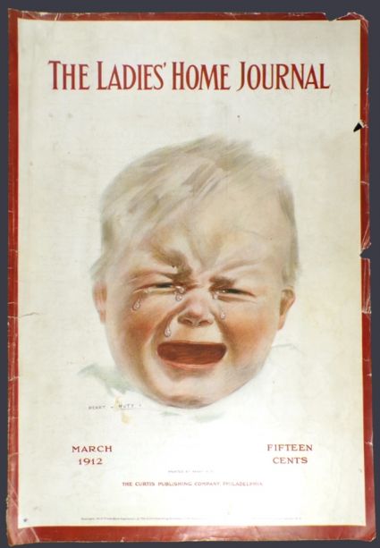 1912 Ladies Home Journal Cover ~ Crying Baby ~ Henry Hutt