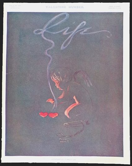 1910 Life Magazine Cover ~ Cupid Warms Hearts ~ Rea Irvin