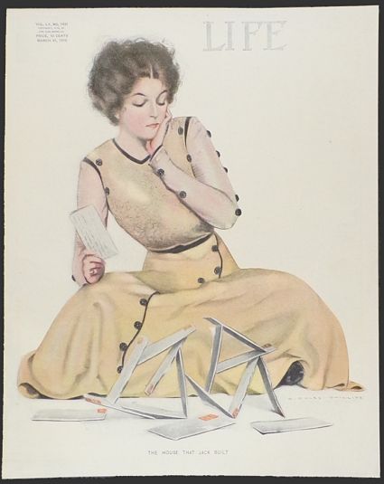 1910 Life (Humor) Magazine Cover ~ Paper House ~ Coles Phillips