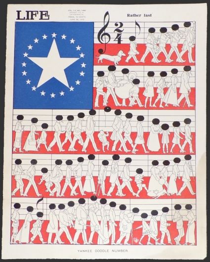 1910 Life Magazine Cover ~ Patriotic Yankee Doodle Music