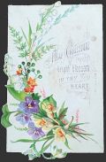Victorian Die-Cut Christmas Greeting Card ~ Bright Blossom