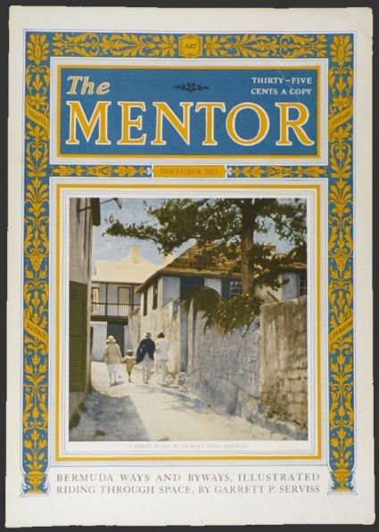 1923 The Mentor Magazine Cover ~ Old St. George's Town Bermuda