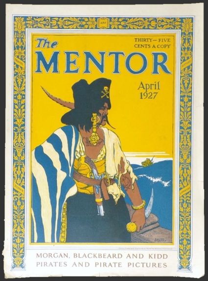 1927 The Mentor Magazine Cover ~ Blackbeard Pirate