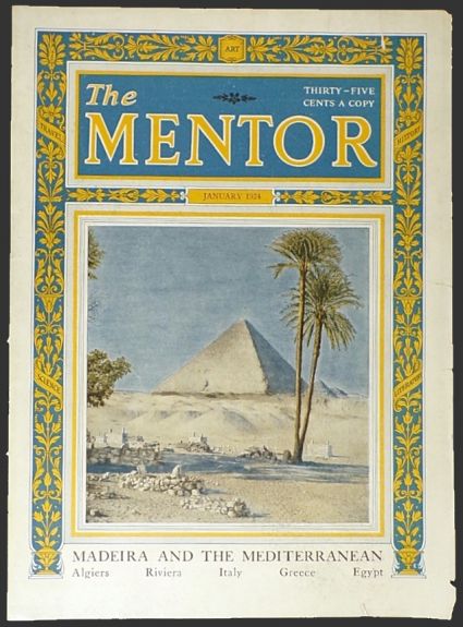 1924 The Mentor Magazine Cover ~ Egyptian Pyramid