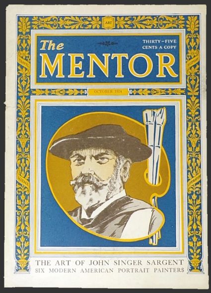 1924 The Mentor Magazine Cover ~ John Singer Sargent Portrait