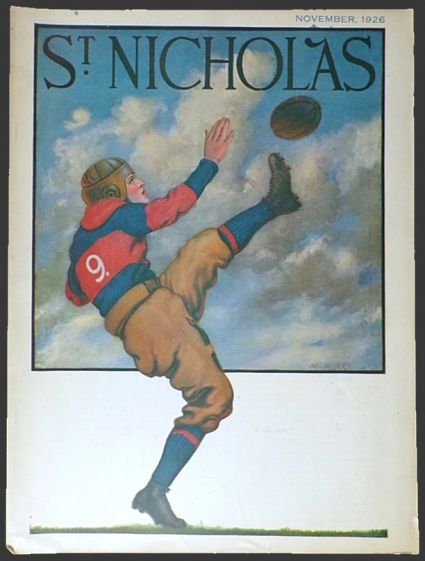 1926 St. Nicholas Magazine Cover ~ Football Player