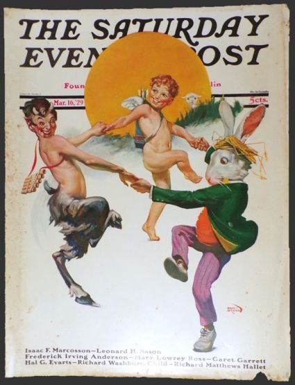 1929 Saturday Evening Post Cover ~ Dancing in Spring