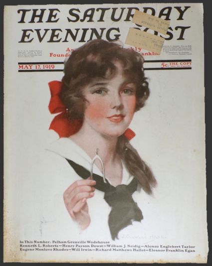 1919 Saturday Evening Post Cover ~ Woman with Wishbone