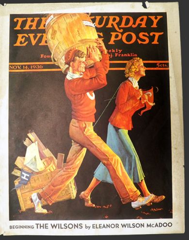 1936 Saturday Evening Post Cover ~ After The Game ~ Monte Crews