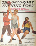 1937 Saturday Evening Post Cover ~ Skinny Kid Wins Boxing Match